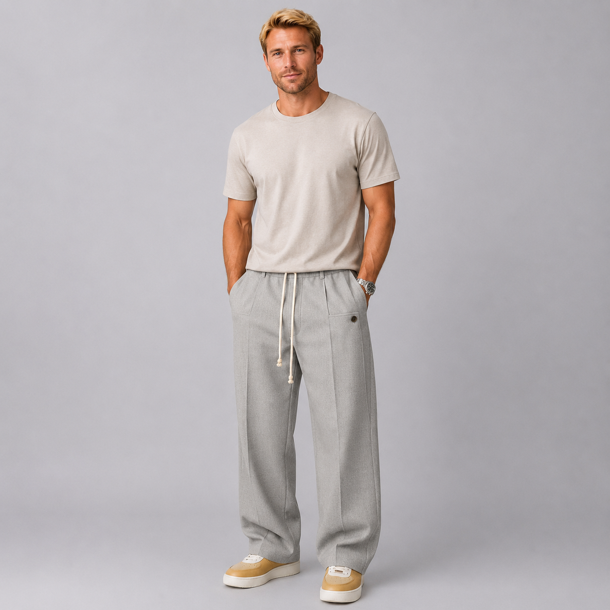 MATEO | PANTALÓN ELEGANTE CON CORDÓN AJUSTABLE
