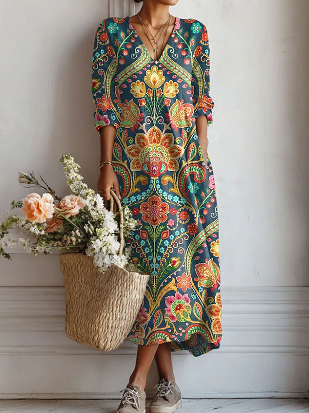 FÁTIMA™ | VESTIDO LARGO BOHEMIO