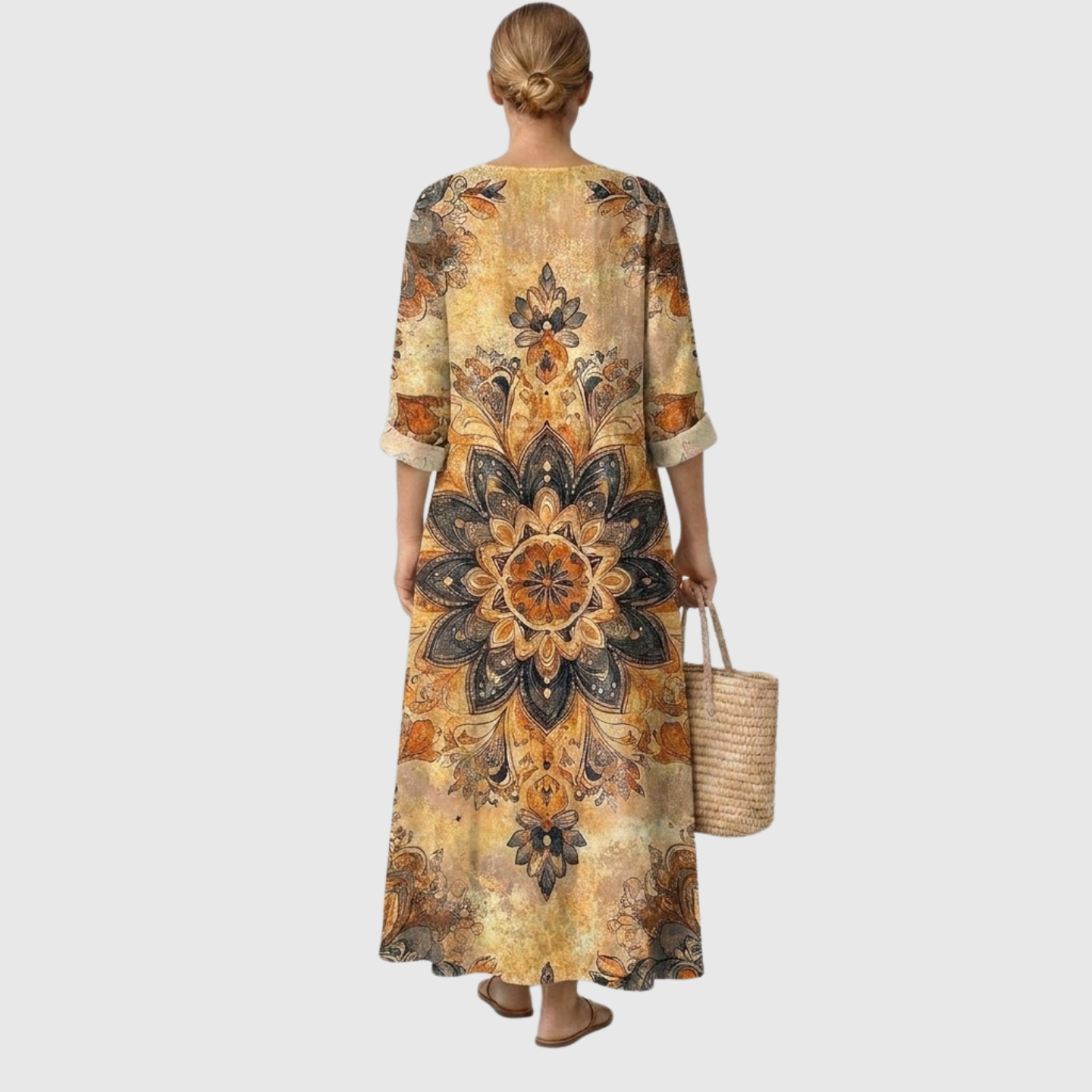 DORA™ | VESTIDO FLORAL ELEGANCIA NATURAL