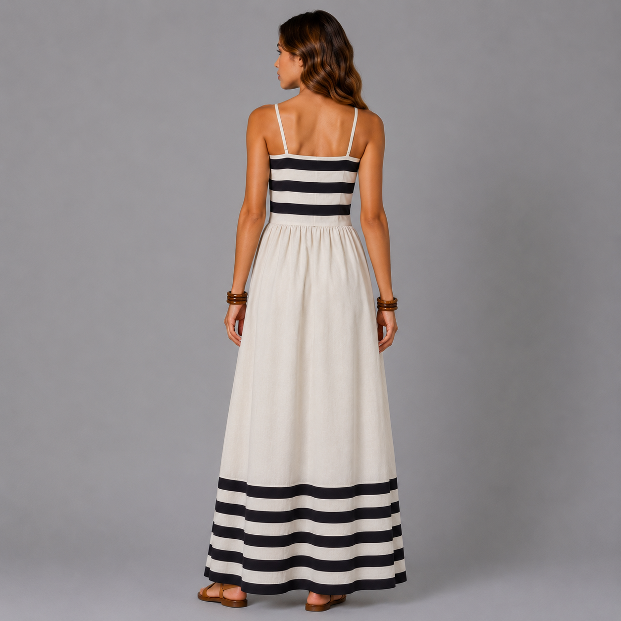 ORTENSIA | VESTIDO LARGO RAYADO
