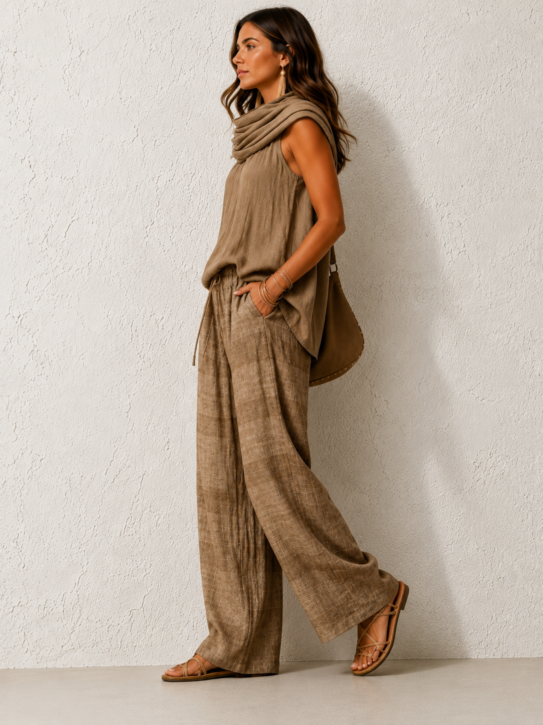 AMALIA™ | CONJUNTO NATURAL CÓMODO Y ELEGANTE CAQUI