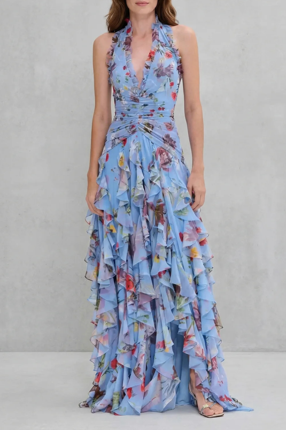Ropa Larga Elegante con Cuello Halter - Maison Claire et Sylvie