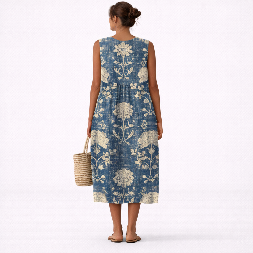 SERAFINA™ | VESTIDO MIDI FLORAL CLÁSICO