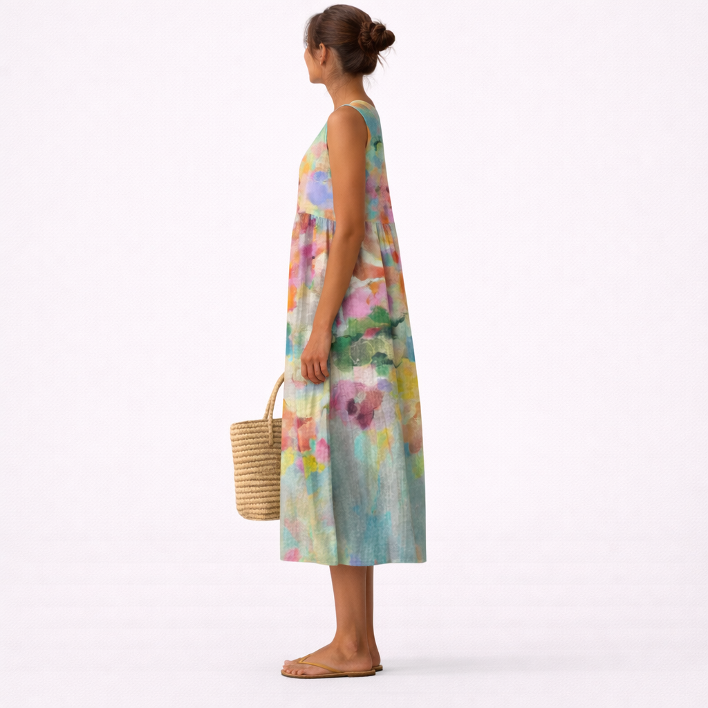 NADIA™ | VESTIDO MIDI MULTICOLOR ELEGANTE