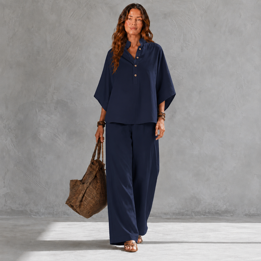 MARIBEL™ | CONJUNTO COMPLETO CON MANGAS DE MURCIÉLAGO Y PANTALONES ANCHOS