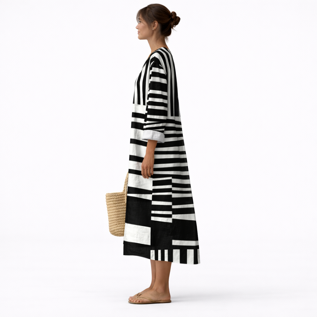 Lara™ | Vestido Estampado Gráfico
