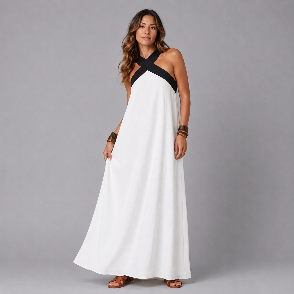 LUCIENNE | VESTIDO CON CORTE CRUZADO