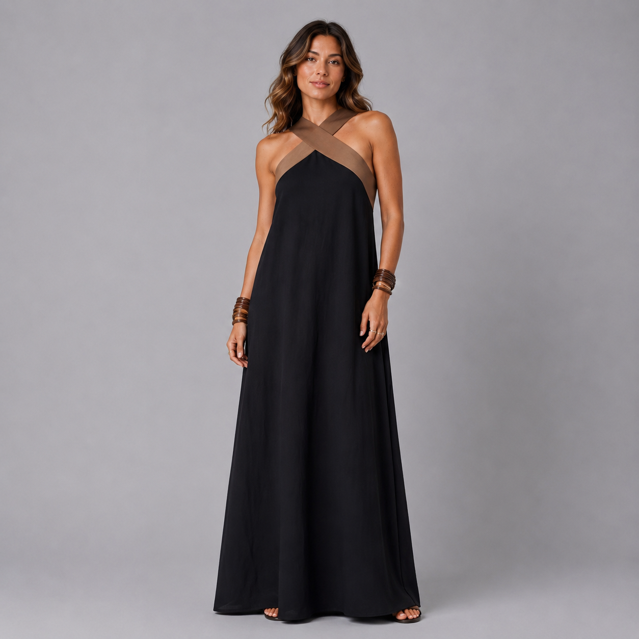 LUCIENNE | VESTIDO CON CORTE CRUZADO