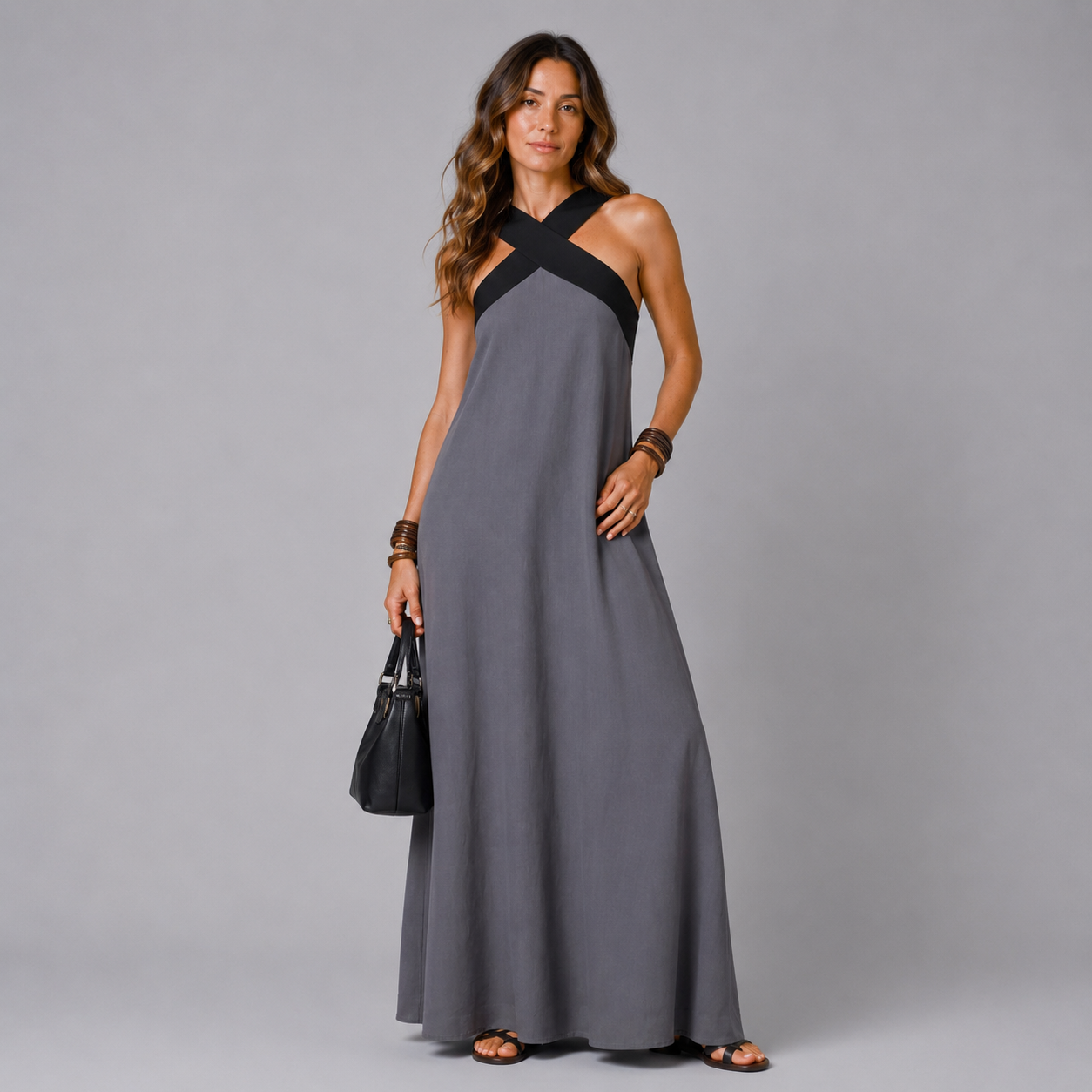LUCIENNE | VESTIDO CON CORTE CRUZADO