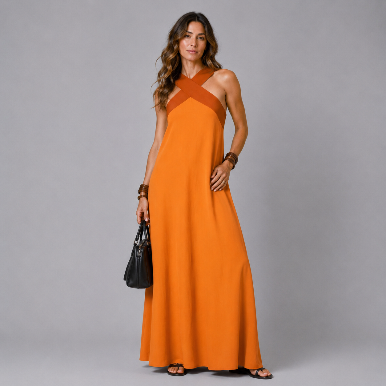 LUCIENNE | VESTIDO CON CORTE CRUZADO