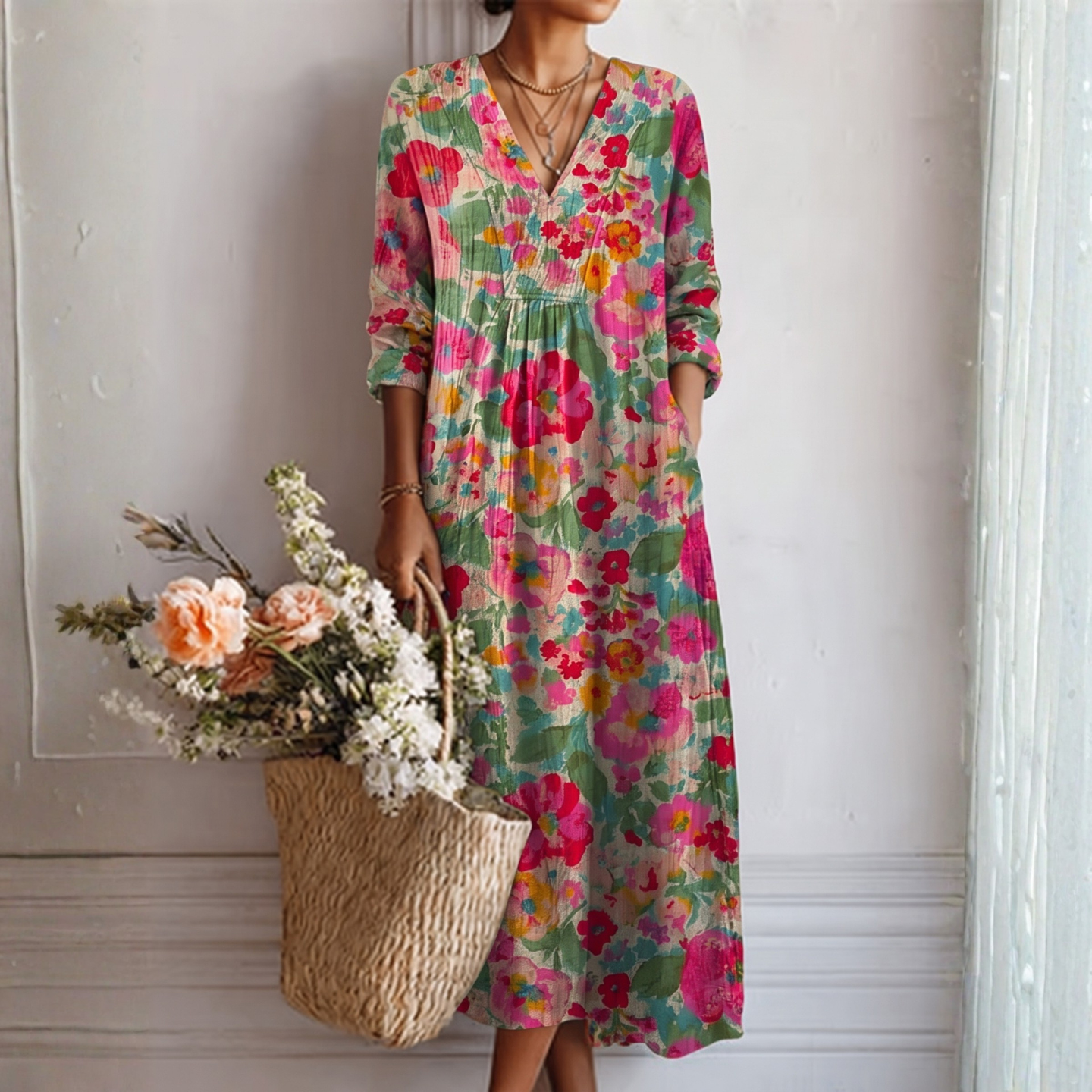 ISOLDE™ | VESTIDO FLORAL ELEGANTE