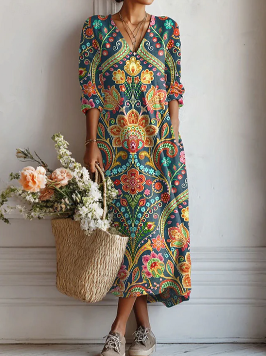 FÁTIMA™ | VESTIDO LARGO BOHEMIO