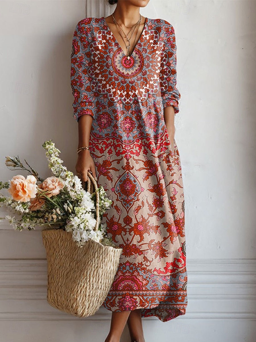 BIBIANA™ | VESTIDO LARGO BOHEMIO
