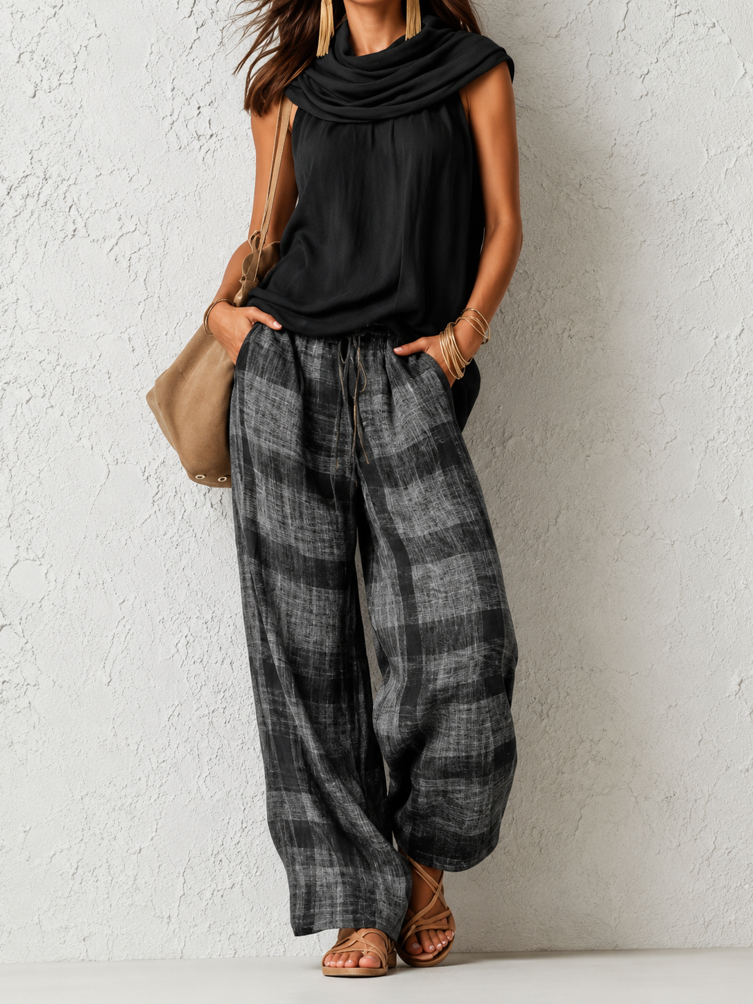 BRISEIDA™ | CONJUNTO NATURAL CÓMODO Y ELEGANTE NEGRO
