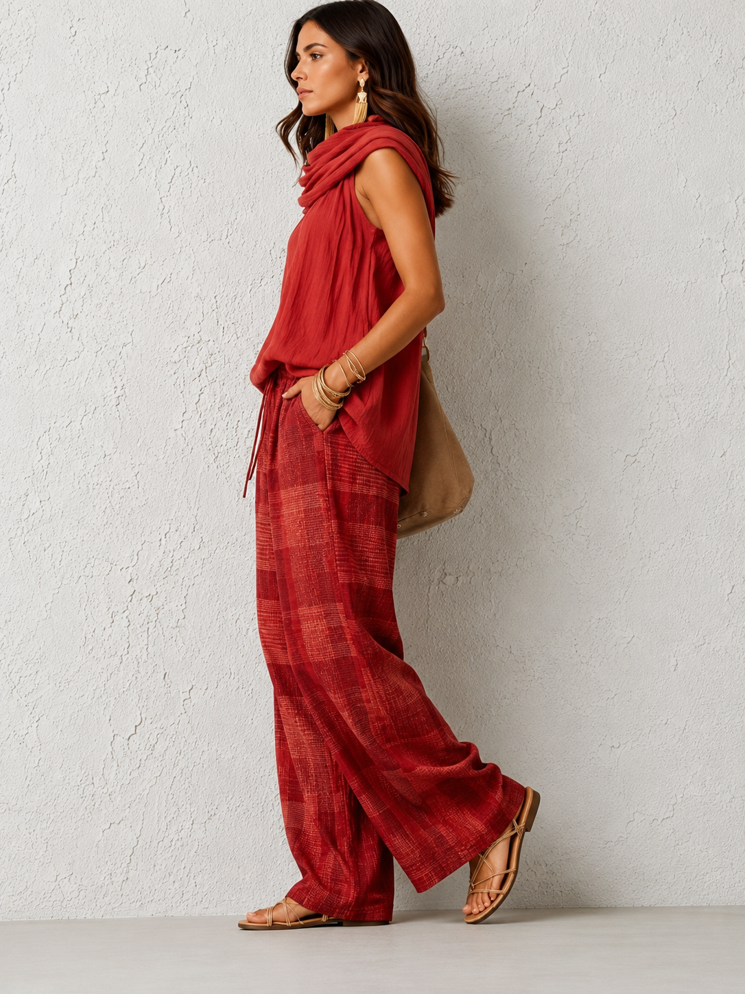 DALIA™ | CONJUNTO NATURAL CÓMODO Y ELEGANTE ROJO