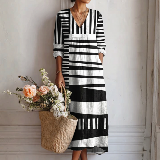 BIANCA™ | VESTIDO ESTAMPADO GRÁFICO