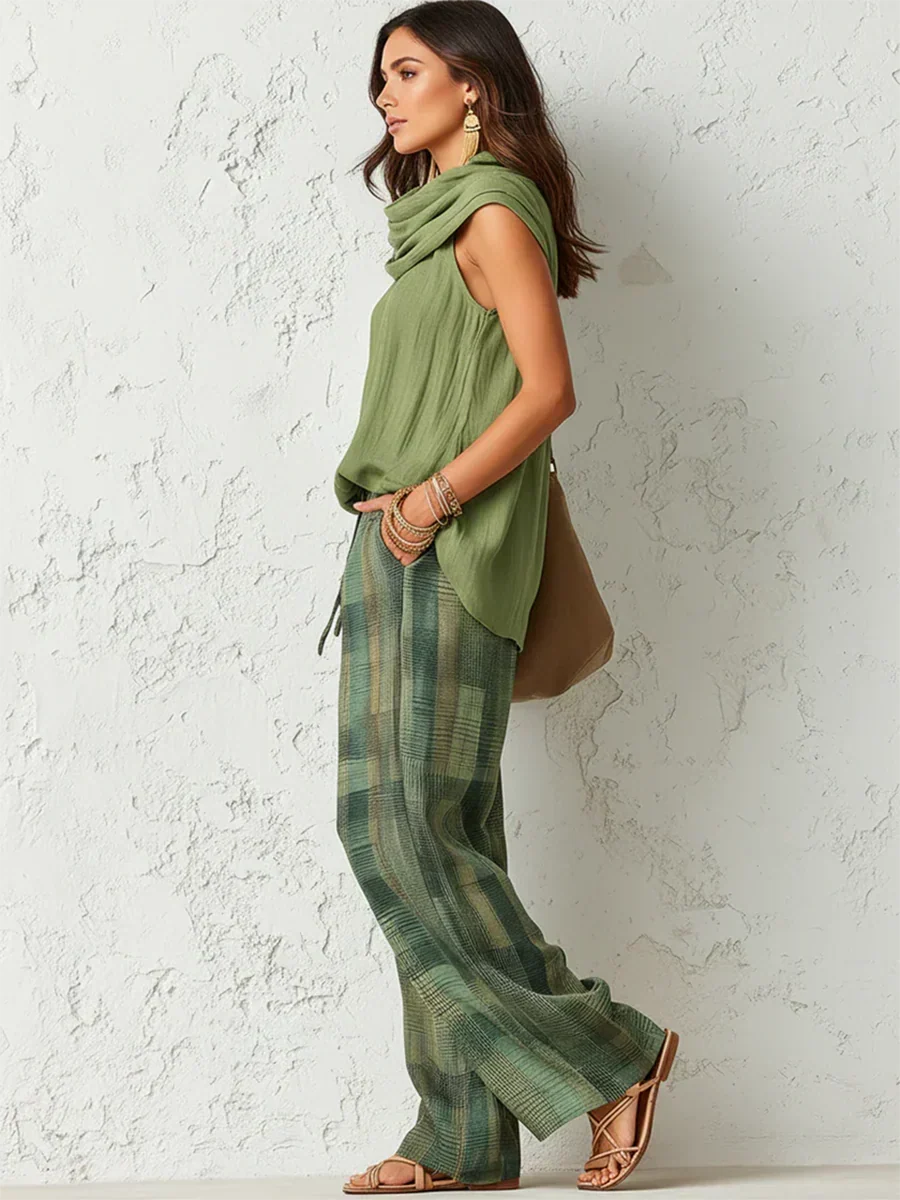 LEONORA™ | CONJUNTO NATURAL CÓMODO Y ELEGANTE VERDE